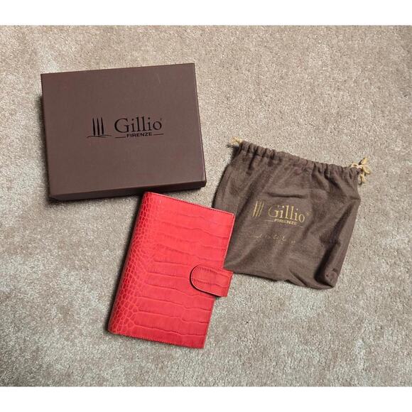 Gillio Medium Compagna - Red Croco Agenda/Planner - Picture 1 of 5